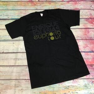 Enrique Iglesias Euphoria Tour T-Shirt Womens Small Unisex Black Graphic Tee